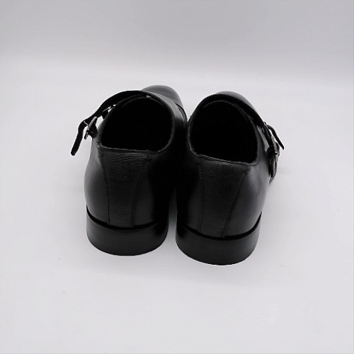 schuh Black rocky leather monk shoes schuh rocky leather monk 3