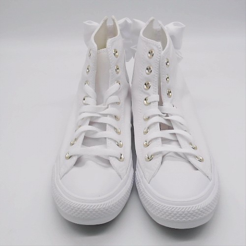 Converse White all star hi bow trainers Converse all star hi bow 1