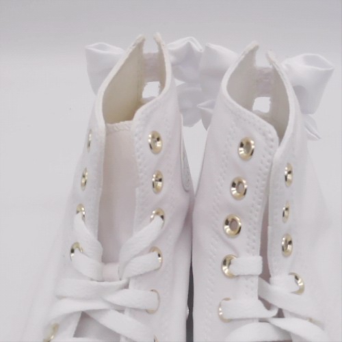Converse White all star hi bow trainers Converse all star hi bow 2