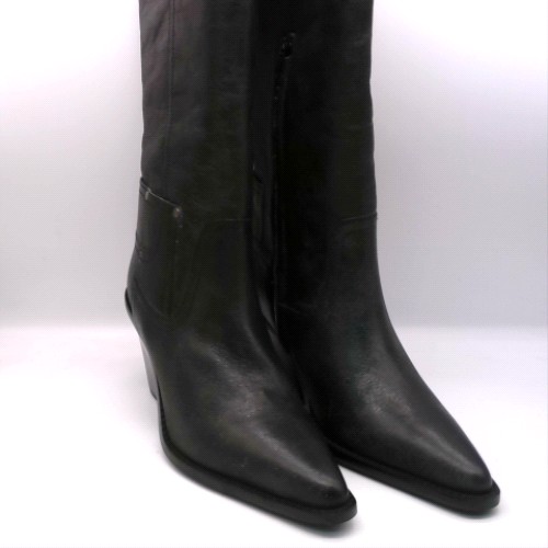schuh Black dusk leather knee high boots schuh dusk leather knee high 2
