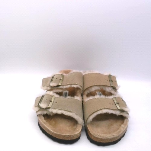 BIRKENSTOCK Taupe arizona shearling slippers BIRKENSTOCK arizona shearling 1