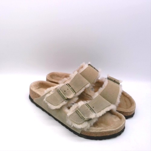 BIRKENSTOCK Taupe arizona shearling slippers BIRKENSTOCK arizona shearling 2