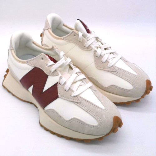 New Balance White & Burgundy 327 trainers New Balance 327 2