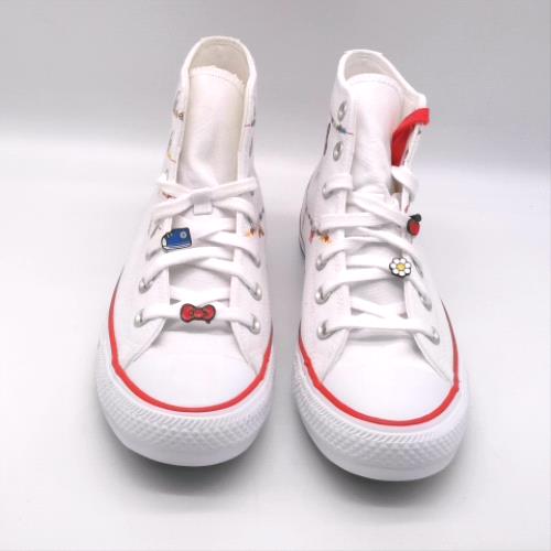 Converse White Multi all star hi hello kitty charms trainers Converse all star hi hello kitty charms 1