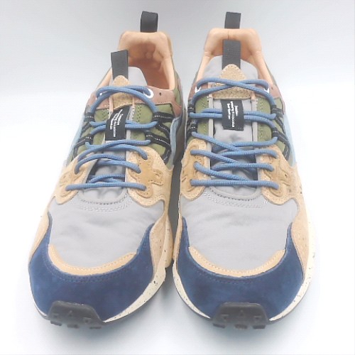 FLOWER MOUNTAIN Brown & Navy yamano 3 trainers FLOWER MOUNTAIN yamano 3 1