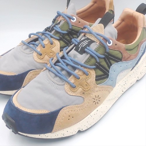 FLOWER MOUNTAIN Brown & Navy yamano 3 trainers FLOWER MOUNTAIN yamano 3 2