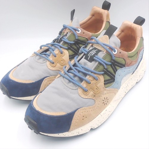 FLOWER MOUNTAIN Brown & Navy yamano 3 trainers FLOWER MOUNTAIN yamano 3 3