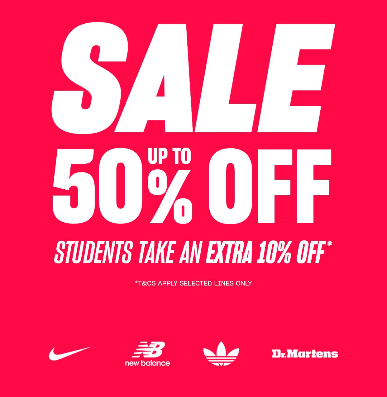 Sale. Up to 50% Off. Students take an extra 10% off*. T&Cs apply. Selected Lines Only. Shop Now