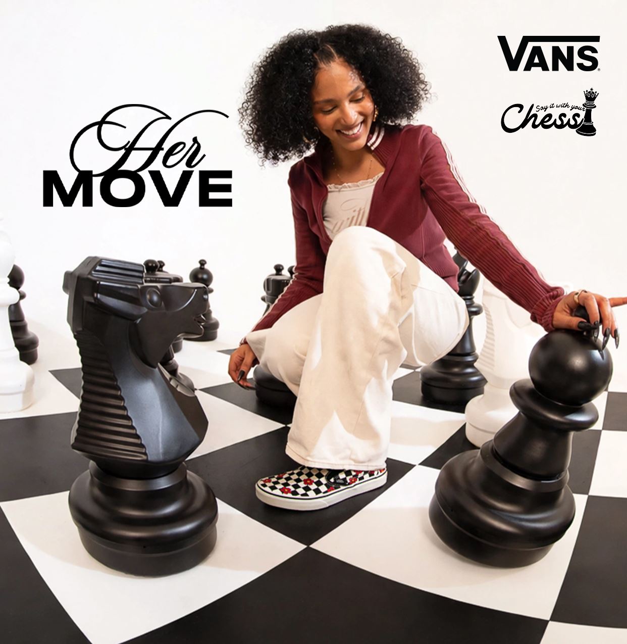 Her Move. Vans. Say it with your chess. Shop Now