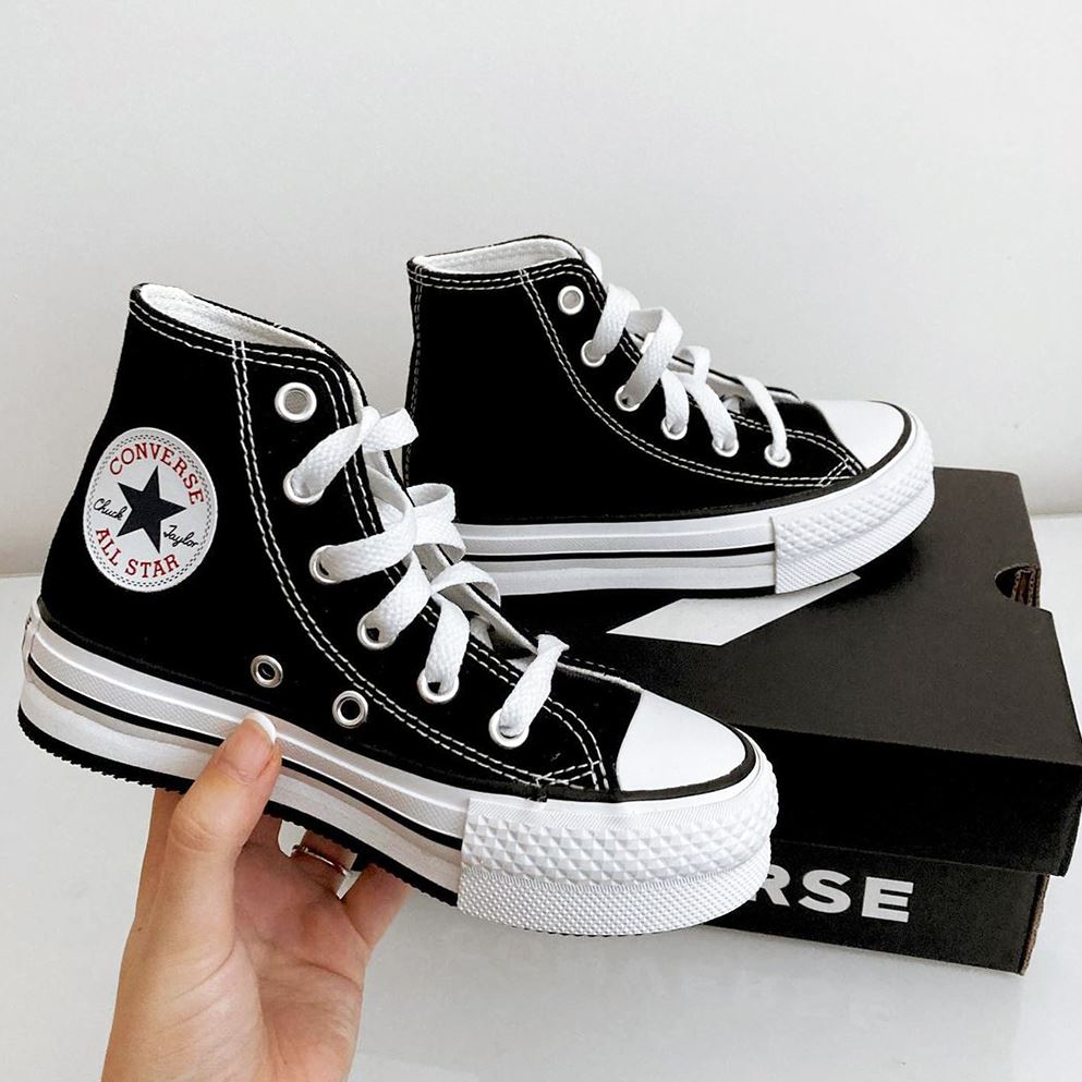 platform converse black high top