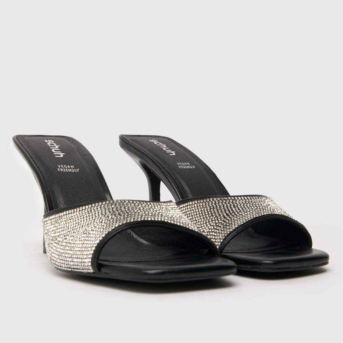 embellished mule heels