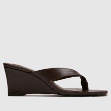 schuh Solomon Wedge Toe Post in Brown schuh Solomon Wedge Toe Post,1 of 4