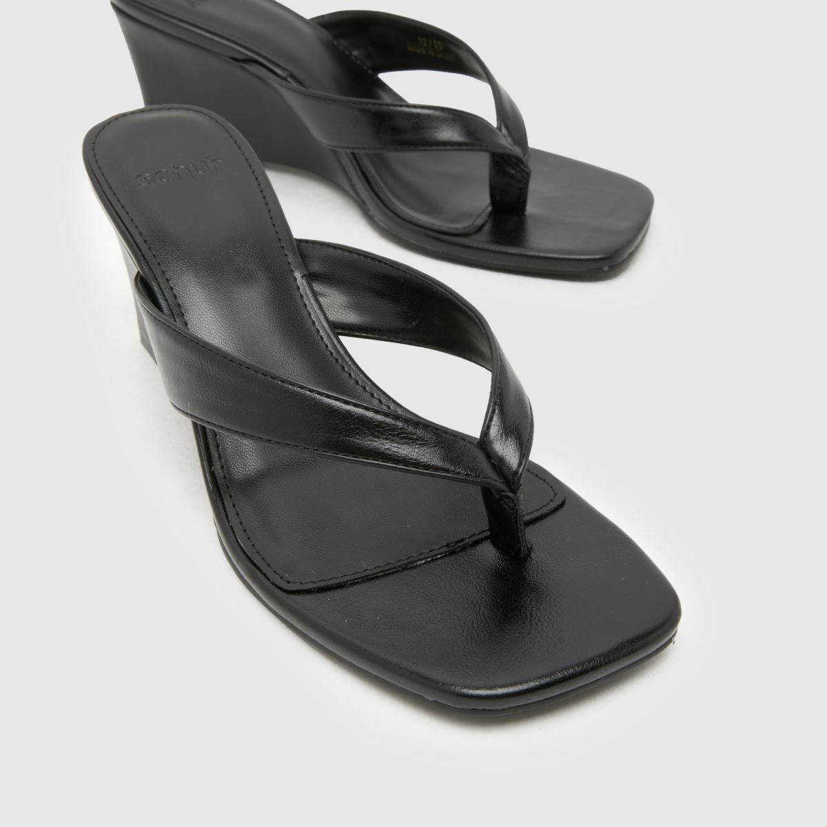 schuh Solomon Wedge Toe Post in Black schuh Solomon Wedge Toe Post 4