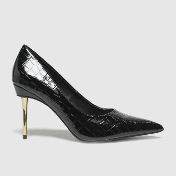 schuh black sky patent croc point high heels schuh black sky patent croc point high heels