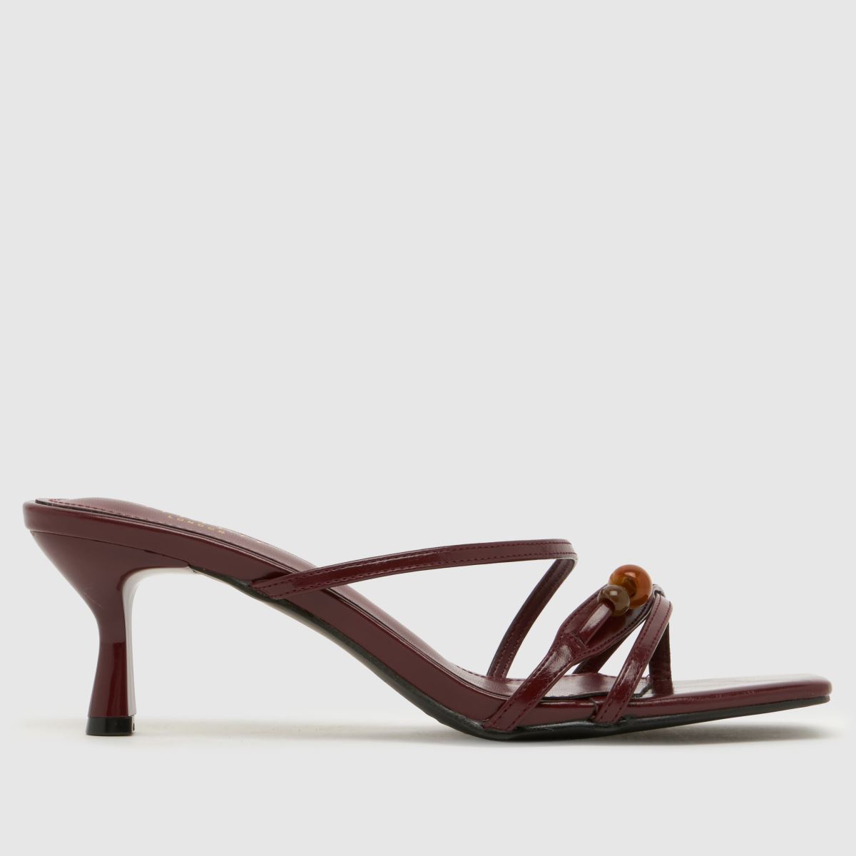 SIMMI Farah Kitten High Heels in Burgundy