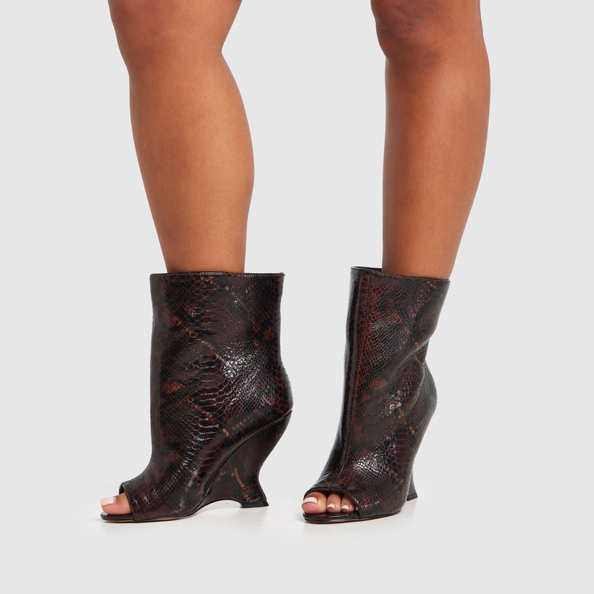 Steve Madden Rylix Peep-Toe Wedge in Brown Steve Madden Rylix Peep-Toe Wedge 8