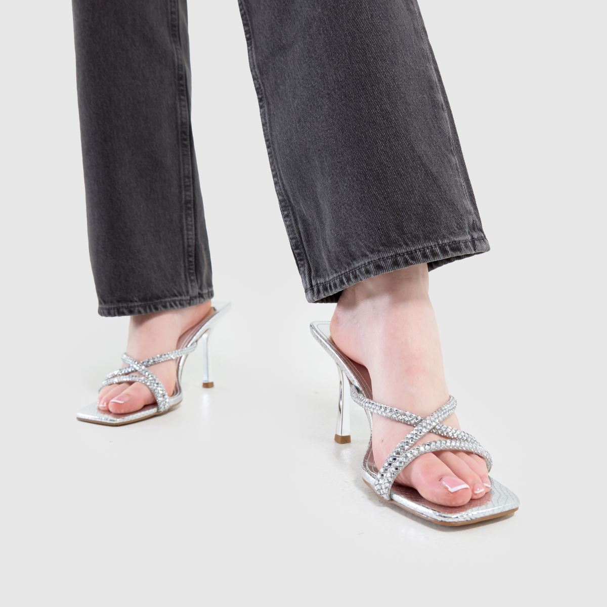 SIMMI Amba Bling Mule in Silver SIMMI Amba Bling Mule 8