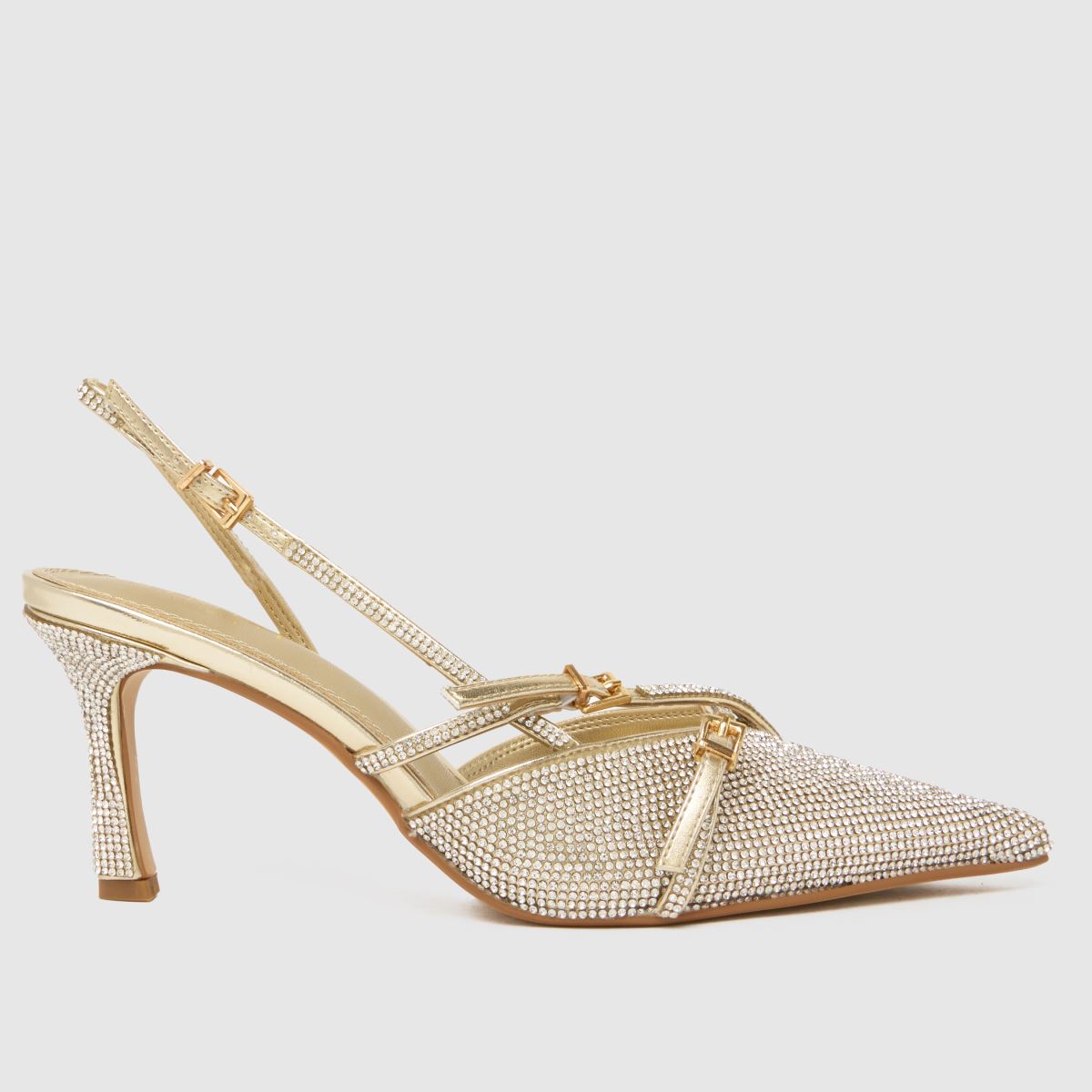 Click to view product details and reviews for Simmi Serenitie Bling Court Low Heels In Gold.