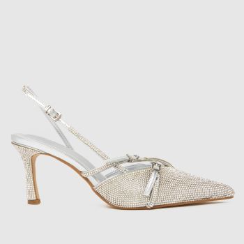 SIMMI Silver Serenitie Bling Court Womens Low Heels