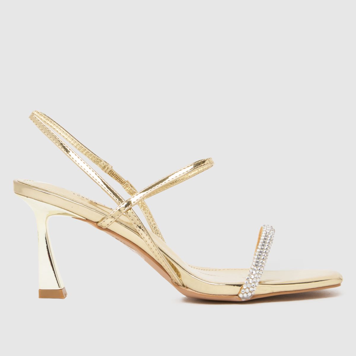 Click to view product details and reviews for Simmi Gillespie Bling Slingback Low Heels In Gold.