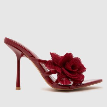 SIMMI Burgundy Millie Flower Womens High Heels