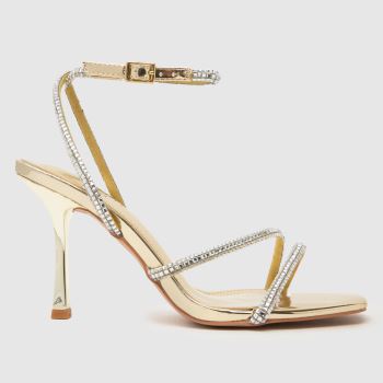 SIMMI Gold Laveen Glitter Womens High Heels