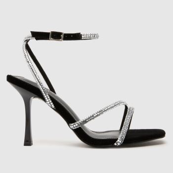 SIMMI Black Laveen Glitter Womens High Heels