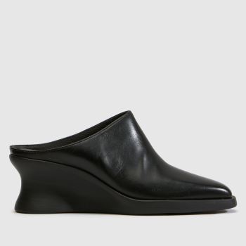 CAMPER Black Louise Wedge Mule Womens High Heels