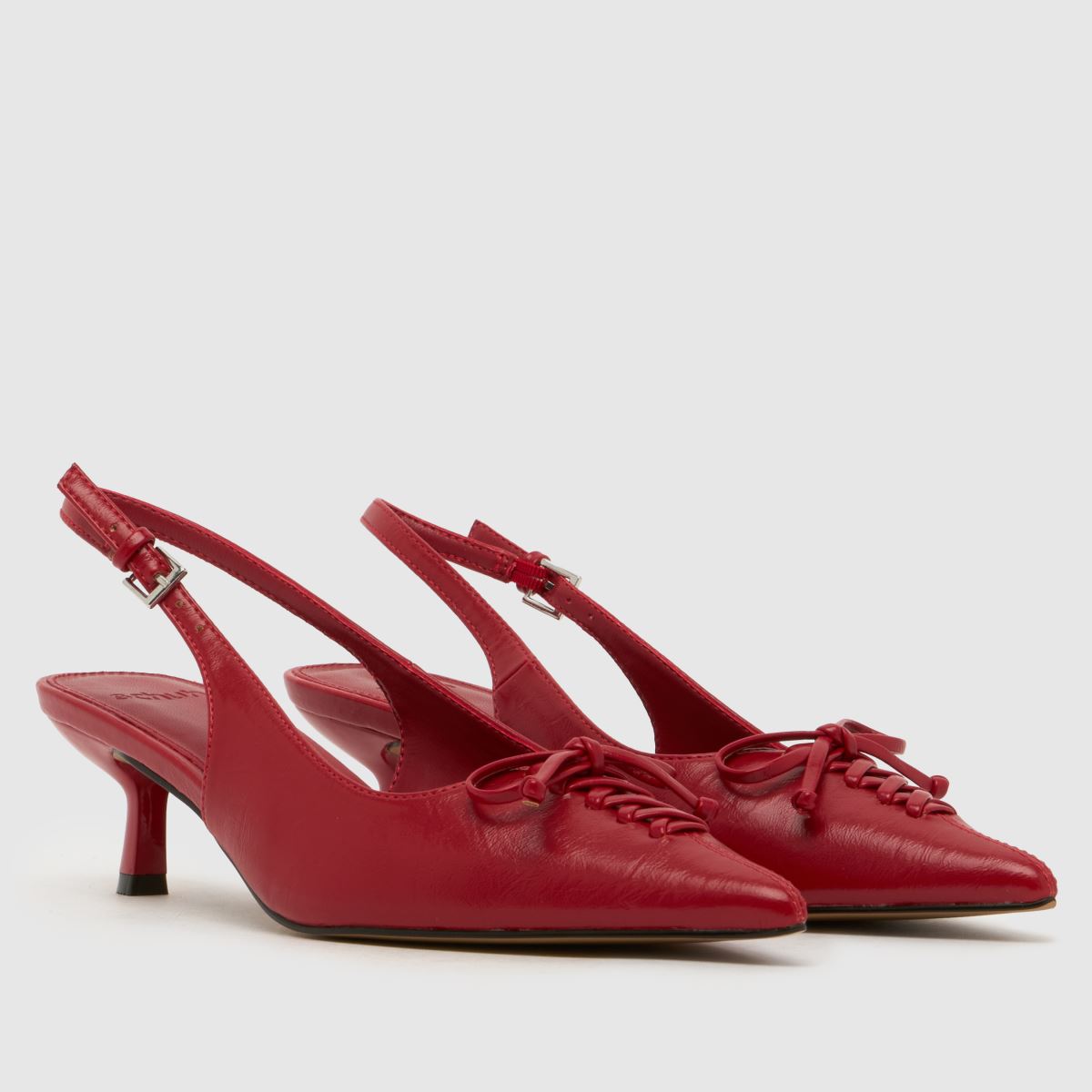 schuh Story Bow Court Heel in Red schuh Story Bow Court Heel 3