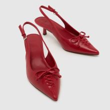 schuh Story Bow Court Heel in Red schuh Story Bow Court Heel,3 of 4