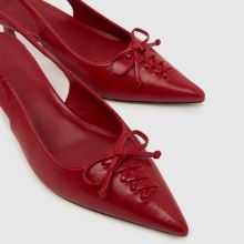 schuh Story Bow Court Heel in Red schuh Story Bow Court Heel,4 of 4
