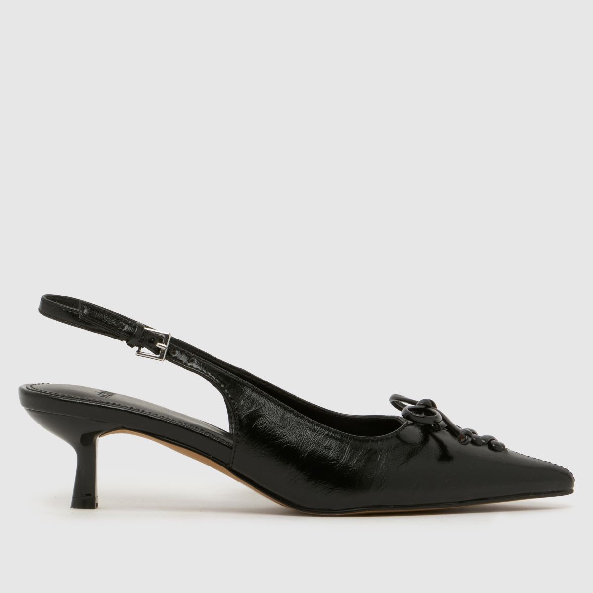 schuh Story Bow Court Heel in Black schuh Story Bow Court Heel