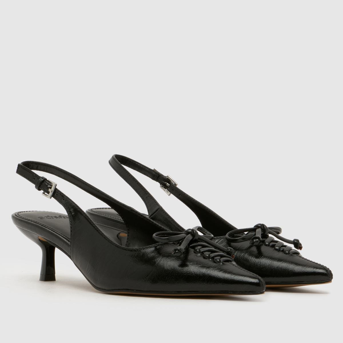 schuh Story Bow Court Heel in Black schuh Story Bow Court Heel 3