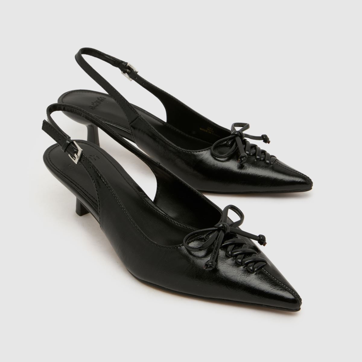 schuh Story Bow Court Heel in Black schuh Story Bow Court Heel 4