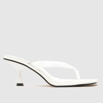 schuh White Salvia Clear Toe Post Womens High Heels