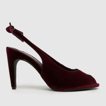 schuh Red Scottie Peep Toe Womens High Heels