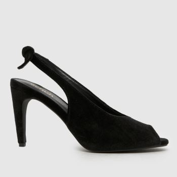 schuh Black Scottie Peep Toe Womens High Heels