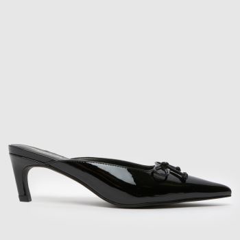 schuh Black Salma Point Mule Court Womens High Heels