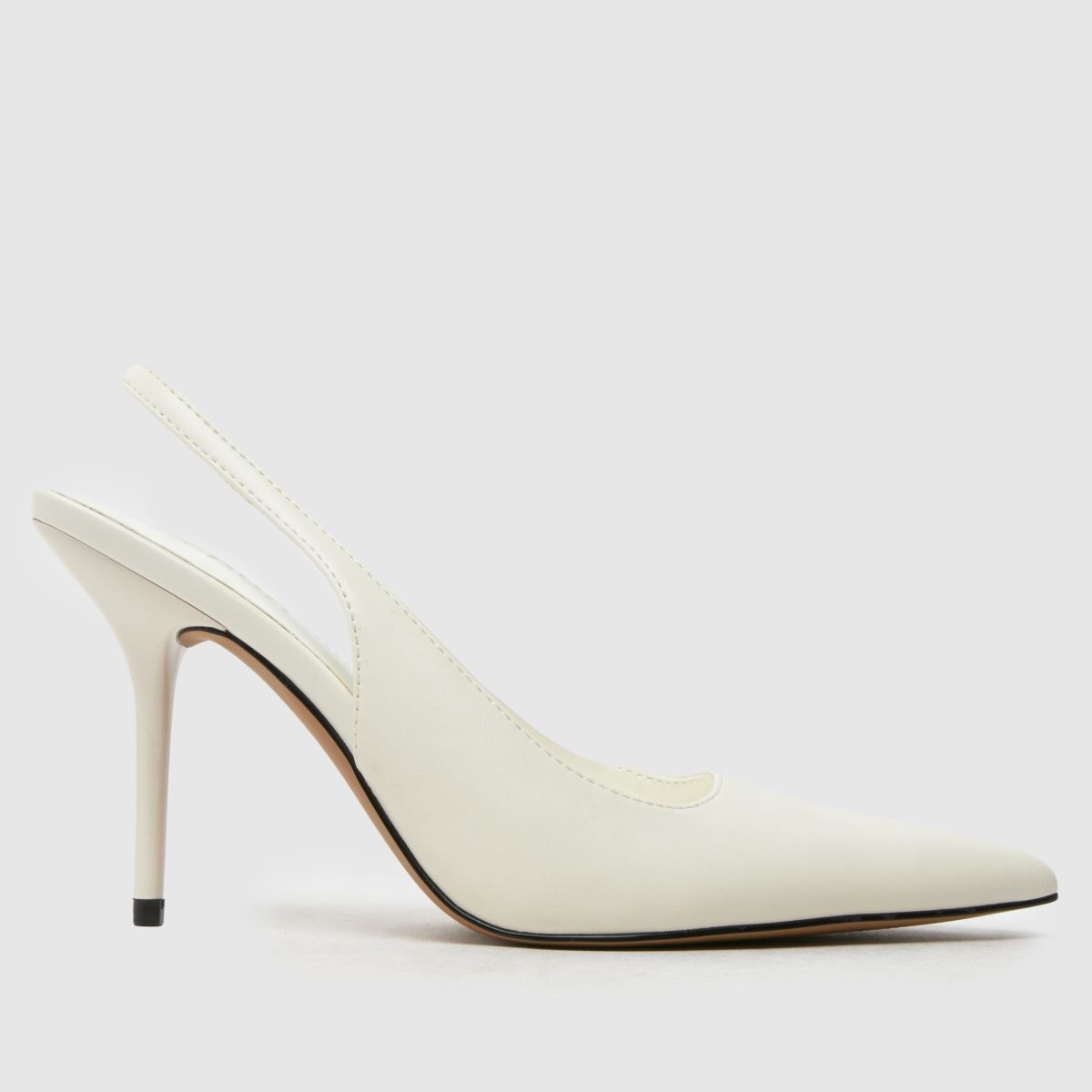 Parla-Lola Strappy Square Toe Block Heel In White Faux