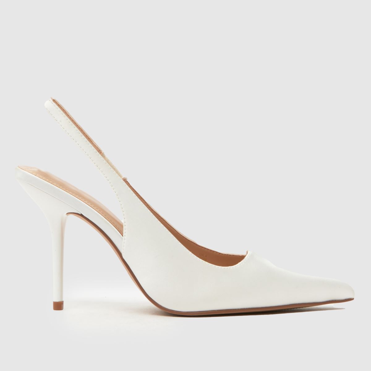 schuh Sade Heeled Slingback Court High Heels in White