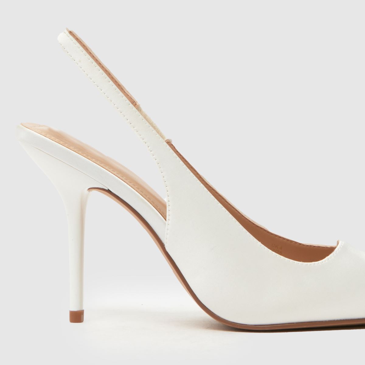 schuh Sade Heeled Slingback Court in White schuh Sade Heeled Slingback Court 8