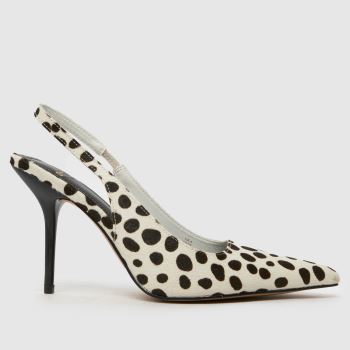 schuh Black Sade Leather Slingback Court Womens High Heels