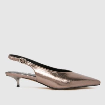 schuh Pewter Soraya Court Womens High Heels