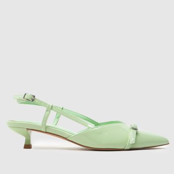 schuh Green Sybill Buckle Kitten Womens Low Heels