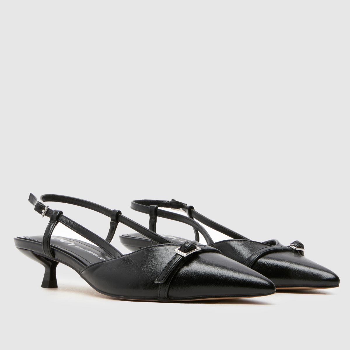 schuh Sybill Buckle Kitten in Black schuh Sybill Buckle Kitten 3
