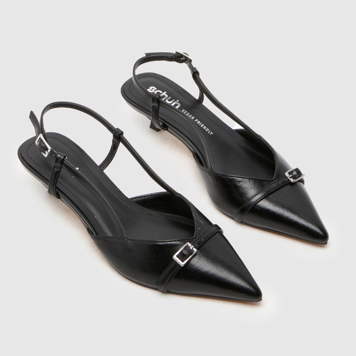 schuh Sybill Buckle Kitten in Black schuh Sybill Buckle Kitten 4