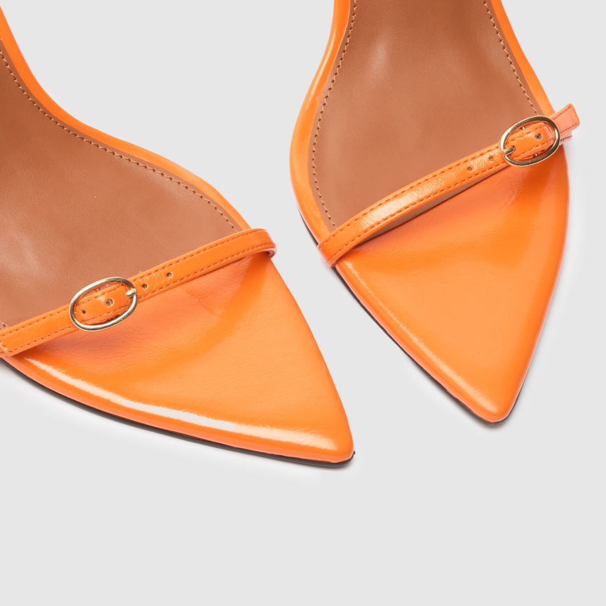 schuh Simba Pointed Toe High Heels in Orange schuh Simba Pointed Toe High Heels in Orange