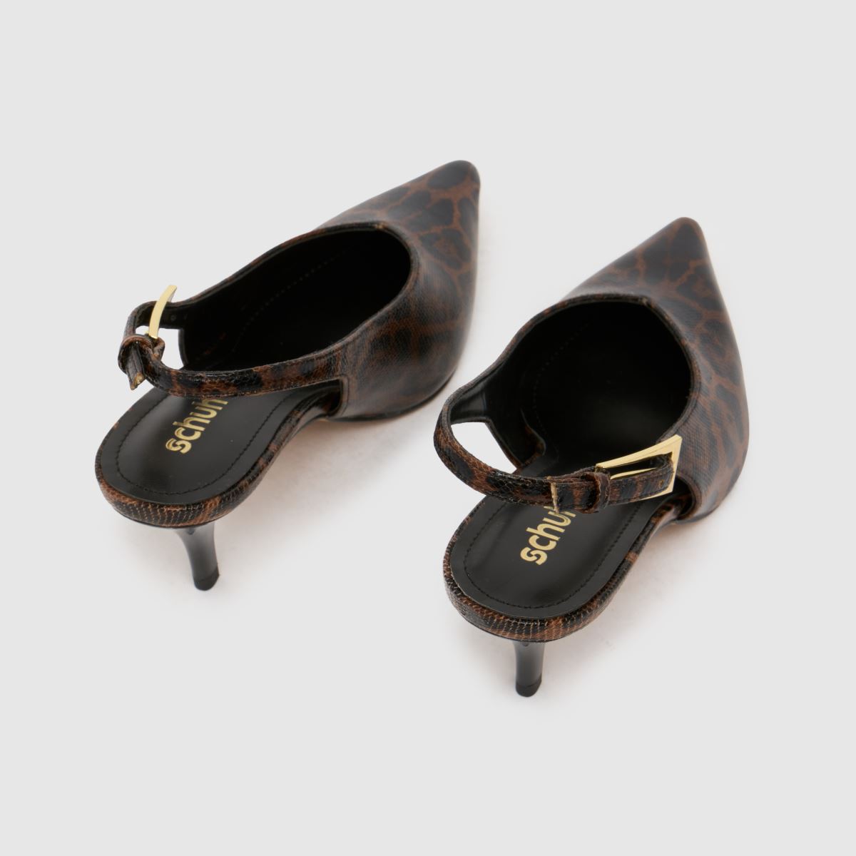 schuh Sage Buckle Slingback Court in Brown Multi schuh Sage Buckle Slingback Court 7