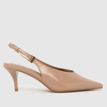 Womens Taupe schuh Sage Buckle Slingback Court High Heels | schuh