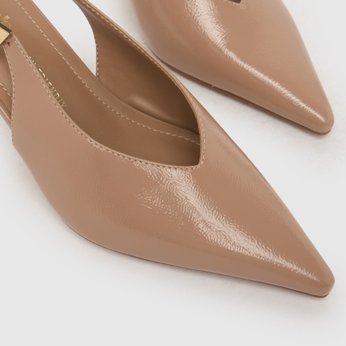 schuh Sage Buckle Slingback Court in Taupe schuh Sage Buckle Slingback Court 4